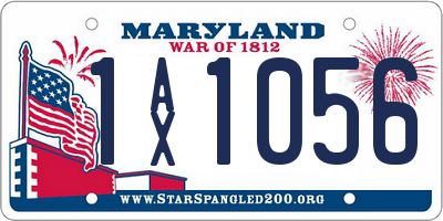 MD license plate 1AX1056