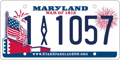 MD license plate 1AX1057