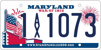 MD license plate 1AX1073