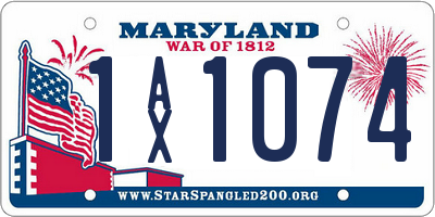 MD license plate 1AX1074