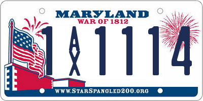 MD license plate 1AX1114