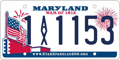 MD license plate 1AX1153
