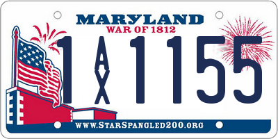 MD license plate 1AX1155