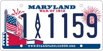 MD license plate 1AX1159