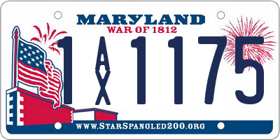 MD license plate 1AX1175