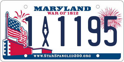 MD license plate 1AX1195