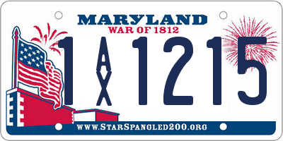 MD license plate 1AX1215