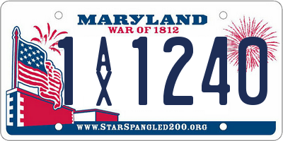 MD license plate 1AX1240