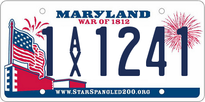 MD license plate 1AX1241