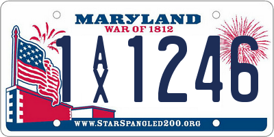 MD license plate 1AX1246