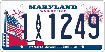 MD license plate 1AX1249