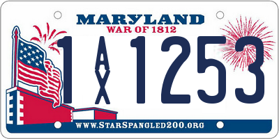 MD license plate 1AX1253