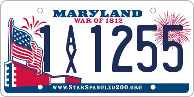 MD license plate 1AX1255