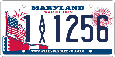 MD license plate 1AX1256