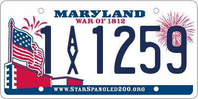 MD license plate 1AX1259