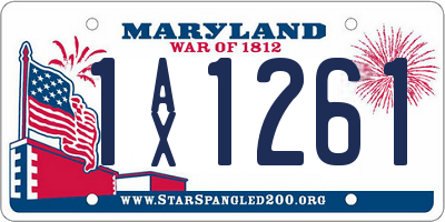 MD license plate 1AX1261