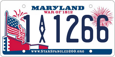 MD license plate 1AX1266