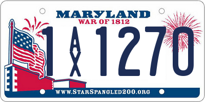 MD license plate 1AX1270
