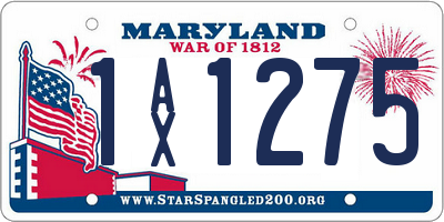 MD license plate 1AX1275