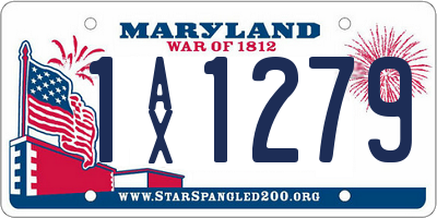 MD license plate 1AX1279
