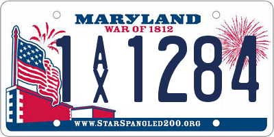 MD license plate 1AX1284