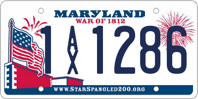 MD license plate 1AX1286