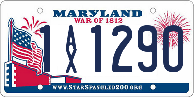 MD license plate 1AX1290