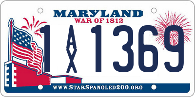 MD license plate 1AX1369