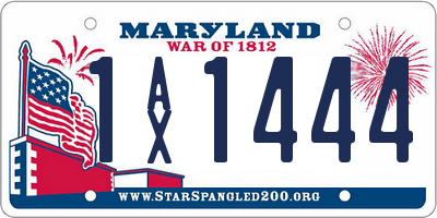 MD license plate 1AX1444