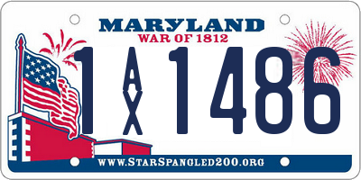 MD license plate 1AX1486
