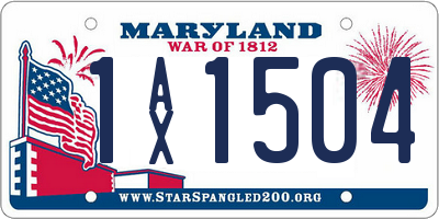 MD license plate 1AX1504