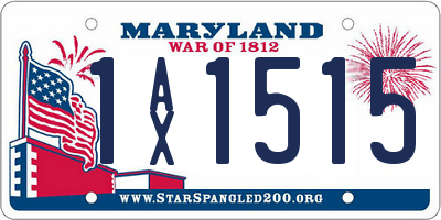 MD license plate 1AX1515