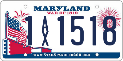 MD license plate 1AX1518