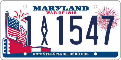 MD license plate 1AX1547
