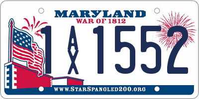 MD license plate 1AX1552