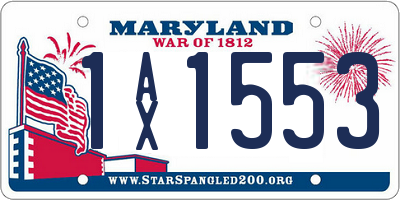 MD license plate 1AX1553