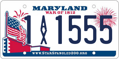 MD license plate 1AX1555