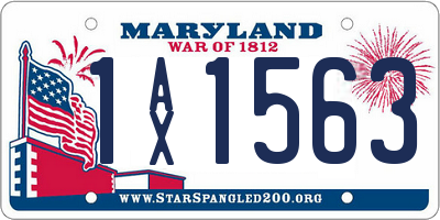 MD license plate 1AX1563