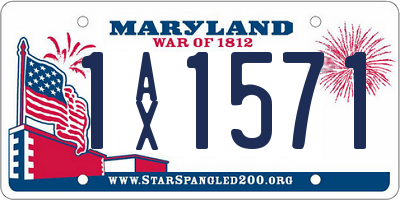 MD license plate 1AX1571