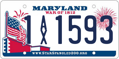 MD license plate 1AX1593
