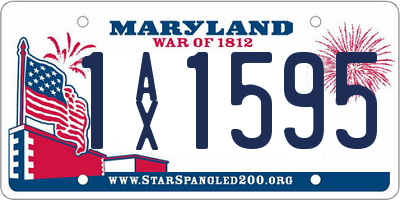MD license plate 1AX1595