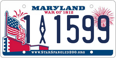 MD license plate 1AX1599