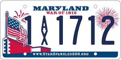 MD license plate 1AX1712