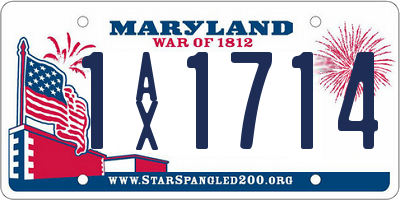 MD license plate 1AX1714