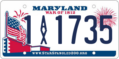 MD license plate 1AX1735