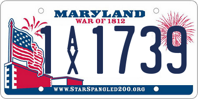 MD license plate 1AX1739