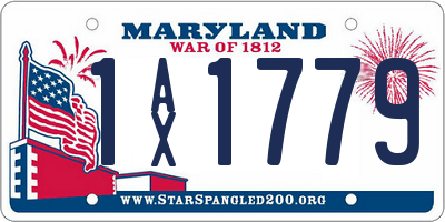 MD license plate 1AX1779