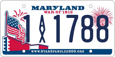 MD license plate 1AX1788