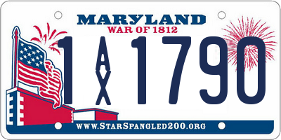 MD license plate 1AX1790