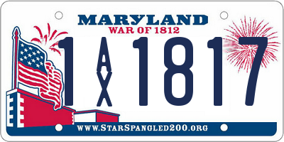 MD license plate 1AX1817